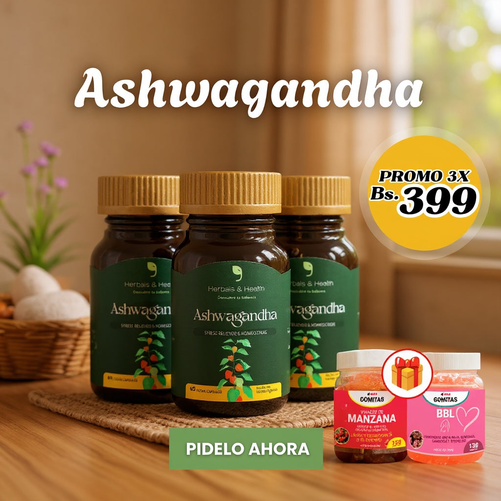 Ashwagandha + 2 gomitas funcionales