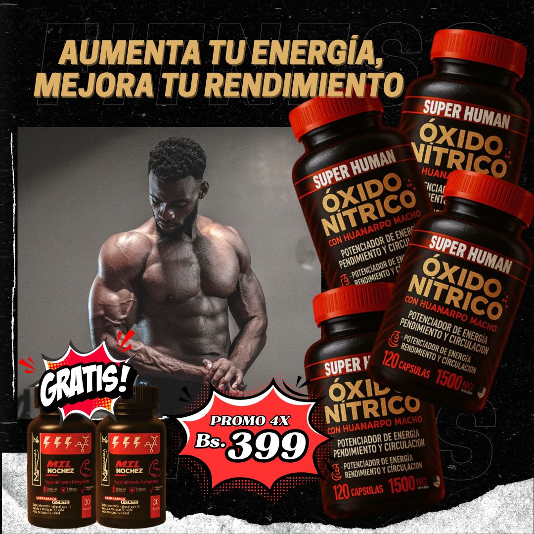 PROMO 4 frascos de Oxido Nitrico + gratis 2 frascos de Mil Nochez 🎁