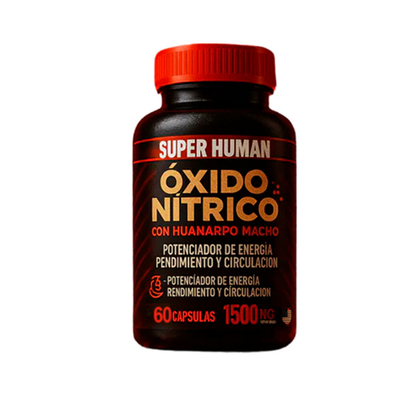 Óxido Nítrico™ – Cápsulas de Óxido Nítrico con Huanarpo para Energía, Potencia y Rendimiento , Fórmula Avanzada Natural (120 Cápsulas) – SuperHuman™